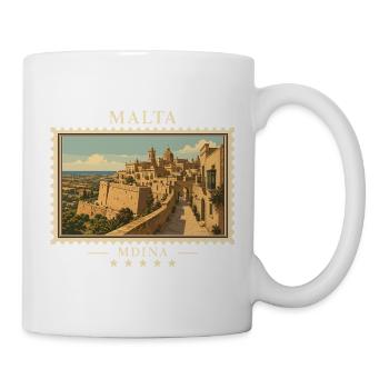 Malta Mdina Vintage Travel Brand - Mug - white - Right