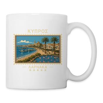 Zypern Larnaka Vintage Reisemarke - Tasse - Weiß - Rechts