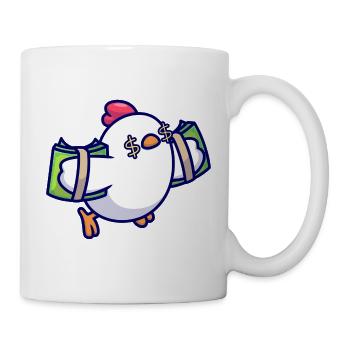 Cash Chick Mascot with Dollar Eyes - Mug - white - Right