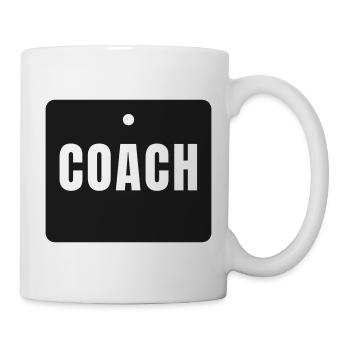 Coach Badge - Danke Trainer Sport Geschenk - Tasse - Weiß - Rechts