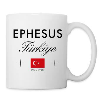 Ephesus Turkey Coordinates Travel Souvenir - Mug - white - Right