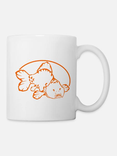 Fische_angeln_002_carp_fishing - Tasse - Weiß