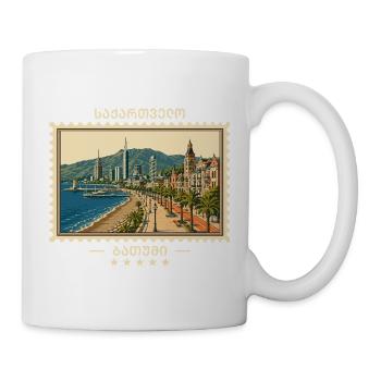 Georgien Batumi Vintage Reisemarke - Tasse - Weiß - Rechts