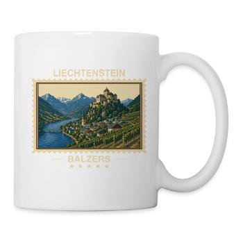 Liechtenstein Balzers Vintage Reisemarke - Tasse - Weiß - Rechts