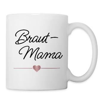 Braut Mama Herz Hochzeit Geschenk - Tasse - Weiß - Rechts