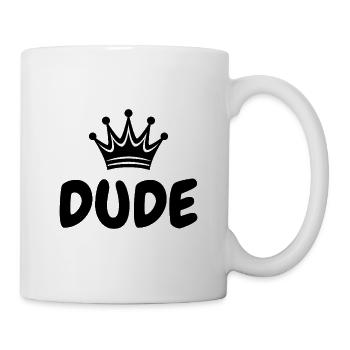 Dude Krone Hip Hop Rap Street Art (Black) - Mug - white - Right