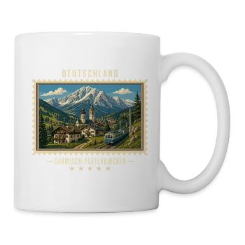 Deutschland Garmisch-Partenkirchen Vintage Reise - Tasse - Weiß - Rechts