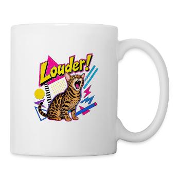 Shrill 90s Memphis Bengal Cat - Mug - white - Right