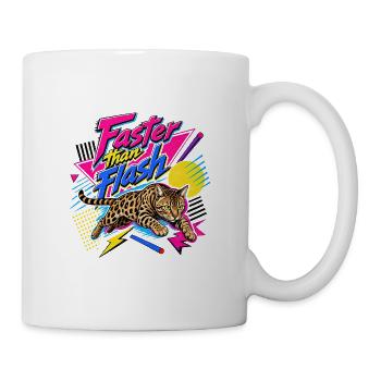 Retro 90s Bengal Cat Sprint - Mug - white - Right