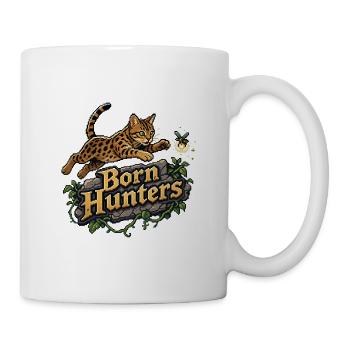 8-Bit Pixel Art Bengal Cat Hunting - Mug - white - Right