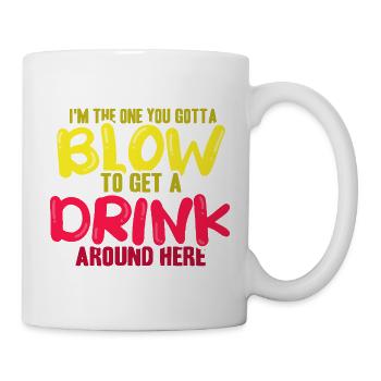 Kellner Barkeeper Ober Bar Bartender barchef - Tasse - Weiß - Rechts