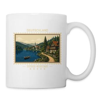 Deutschland Titisee-Neustadt Vintage Reisemarke - Tasse - Weiß - Rechts