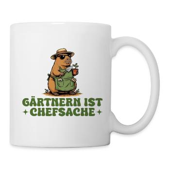 Gärtnern ist Chefsache Hobbygärtner Capybara - Tasse - Weiß - Rechts