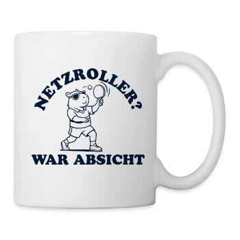 Tischtennis Capybara Netzroller War Absicht - Tasse - Weiß - Rechts