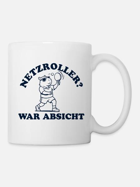 Tischtennis Capybara Netzroller War Absicht - Tasse - Weiß