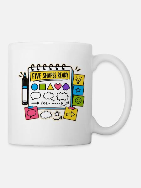 FIVE SHAPES READY - Tasse - Weiß