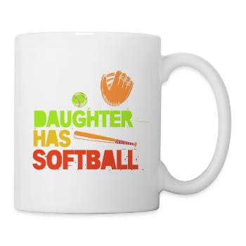 Softball Mutter Softball Mama - Tasse - Weiß - Rechts