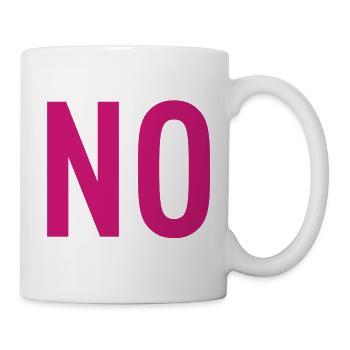 NO – Pink Typography Statement - Mug - white - Right