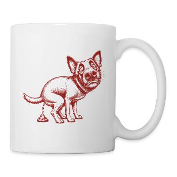 Lustiges Hunde - Tasse - Weiß - Rechts