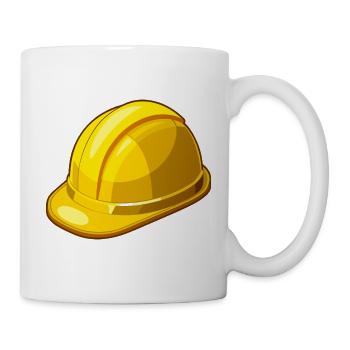 Gelber Schutzhelm - Tasse - Weiß - Rechts