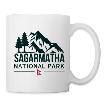 Sagarmatha Bergsilhouette National Park Nepal - Tasse - Weiß - Rechts