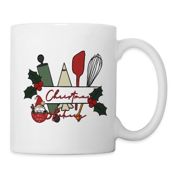 Weihnachtsbäckerei Motiv - Tasse - Weiß - Rechts