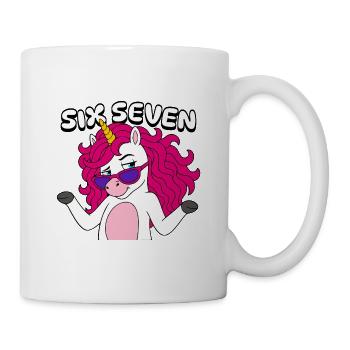Six Seven Unicorn  - Tasse - Weiß - Rechts