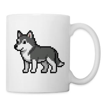 Pixel Wolf - Tasse - Weiß - Rechts