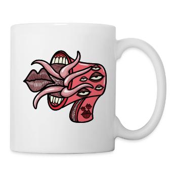 Schreiendes Megafonmonster - Tasse - Weiß - Rechts