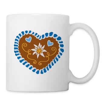 Lebkuchenherz - Tasse - Weiß - Rechts