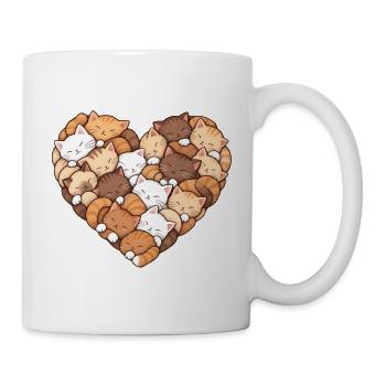 Katzenherz: Kuschel-Cosmos - Tasse - Weiß - Rechts