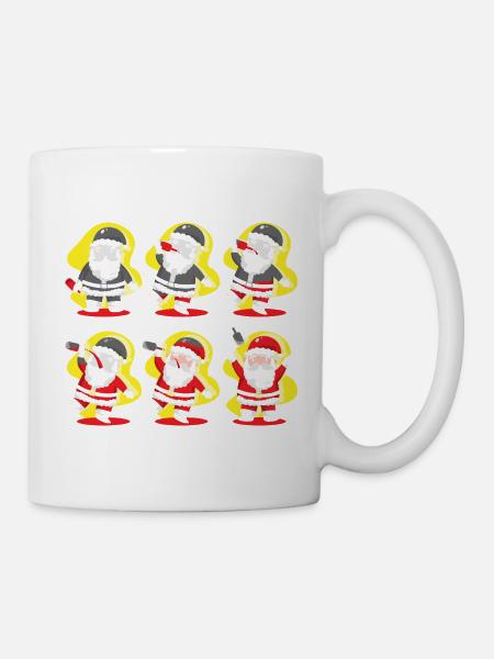 Weihnachtsmann Trinkt Alkohol - Tasse - Weiß