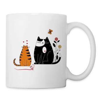 Katzenfreunde - Tasse - Weiß - Rechts