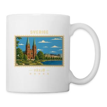 Schweden Växjö Vintage Reisemarke - Tasse - Weiß - Rechts
