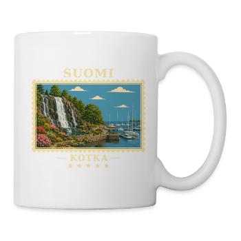 Suomi Kotka Vintage Reisemarke - Tasse - Weiß - Rechts