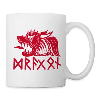 Das Rote Biest im Wald - Tasse - Weiß - Rechts