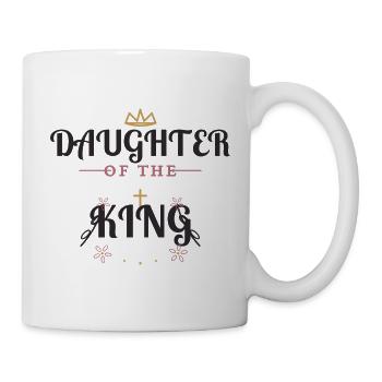 Daughter of the King – Florales Kreuz und Krone - Tasse - Weiß - Rechts