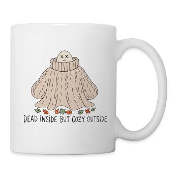 Dead Inside But Cozy Outside - Ghost Sweater  - Tasse - Weiß - Rechts