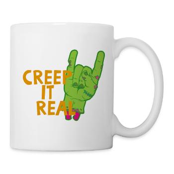 Zombiehand Metal-Horns Creep It Real - Tasse - Weiß - Rechts