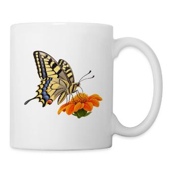 Schmetterling Schwalbenschwanz - Tasse - Weiß - Rechts