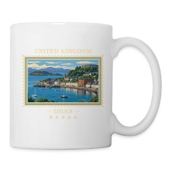 Großbritannien Oban Vintage Reisemarke - Tasse - Weiß - Rechts