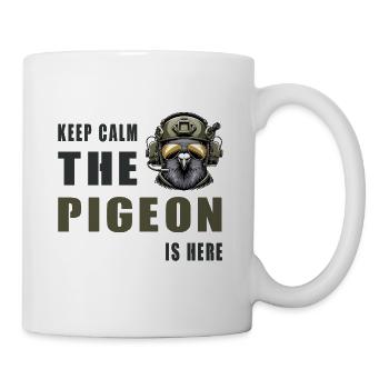 Keep Calm Die Taube Ist Hier - Tasse - Weiß - Rechts