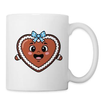 Narrisch guad – Lebkuchenherz Wiesen Bierfest - Tasse - Weiß - Rechts