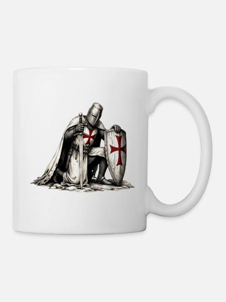 Kreuzritter Rüstung - Tasse - Weiß