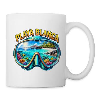 Playa Blanca Lanzarote Tauchen Schnorcheln Urlaub - Tasse - Weiß - Rechts
