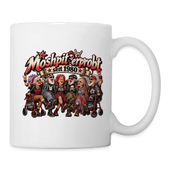 Mosh pit erprobt seit 1980! - Tasse - Weiß - Rechts