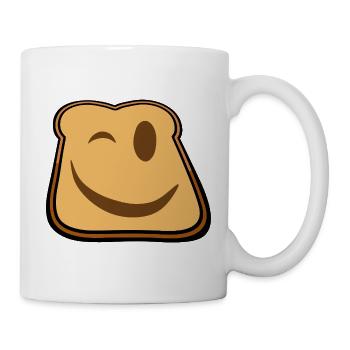Winkender Toast Cartoon - Tasse - Weiß - Rechts