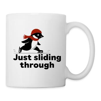 Pinguin Sprint - Tasse - Weiß - Rechts