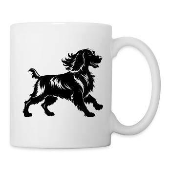 Amerikanischer Cocker Spaniel Hundegang - Tasse - Weiß - Rechts