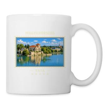 Ungarn Tata Vintage Reisemarke - Tasse - Weiß - Rechts